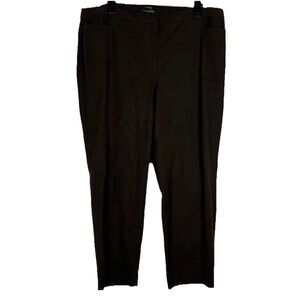 Talbots Hampshire Ankle Pants Size 22W Straight Leg Trouser Pants Brown Work